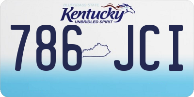 KY license plate 786JCI