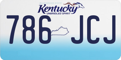 KY license plate 786JCJ