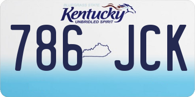 KY license plate 786JCK