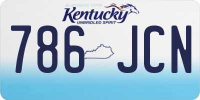 KY license plate 786JCN