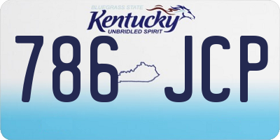 KY license plate 786JCP