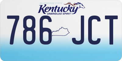 KY license plate 786JCT