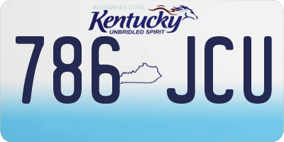 KY license plate 786JCU