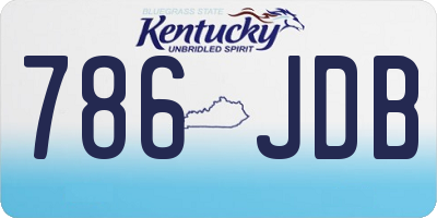KY license plate 786JDB