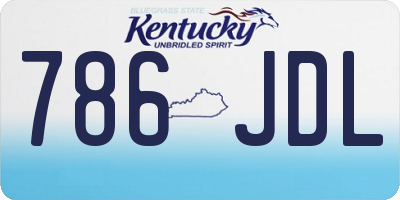 KY license plate 786JDL