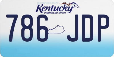 KY license plate 786JDP