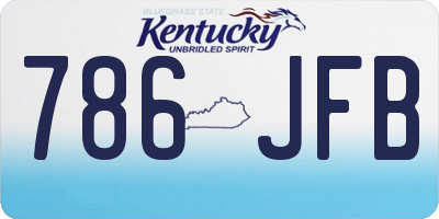 KY license plate 786JFB