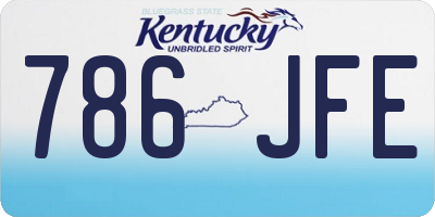 KY license plate 786JFE