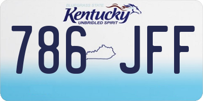 KY license plate 786JFF