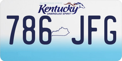 KY license plate 786JFG