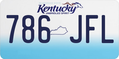 KY license plate 786JFL