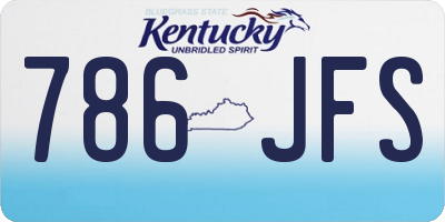 KY license plate 786JFS