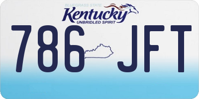 KY license plate 786JFT