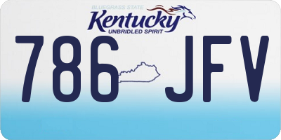KY license plate 786JFV