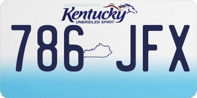 KY license plate 786JFX