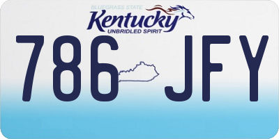 KY license plate 786JFY