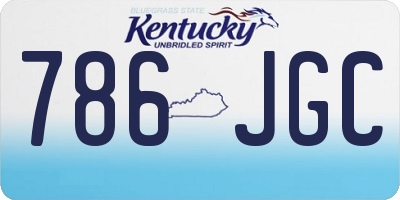 KY license plate 786JGC