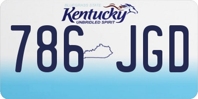 KY license plate 786JGD