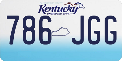 KY license plate 786JGG