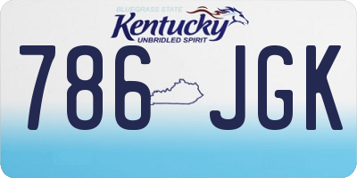 KY license plate 786JGK