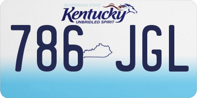 KY license plate 786JGL