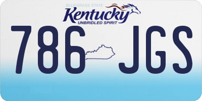 KY license plate 786JGS