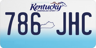 KY license plate 786JHC