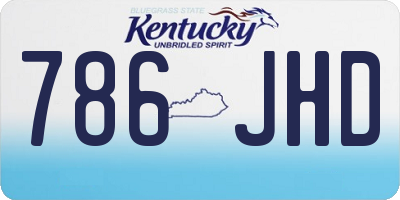 KY license plate 786JHD