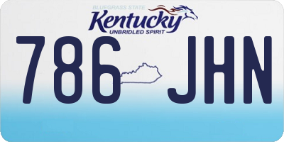 KY license plate 786JHN