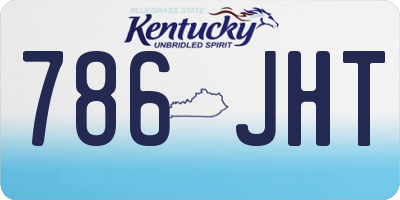 KY license plate 786JHT