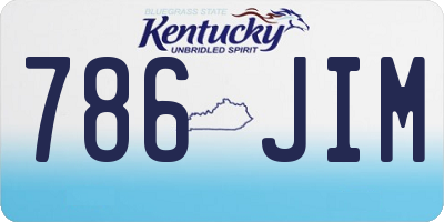 KY license plate 786JIM