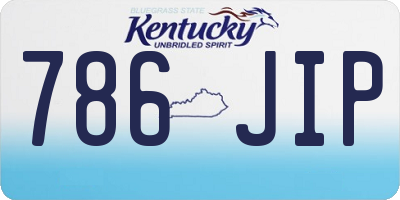 KY license plate 786JIP