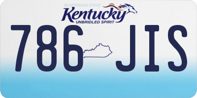 KY license plate 786JIS
