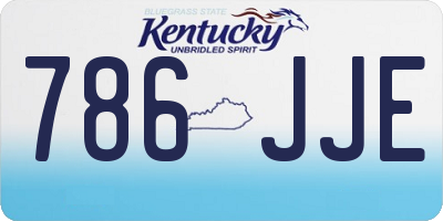 KY license plate 786JJE