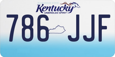 KY license plate 786JJF