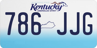 KY license plate 786JJG