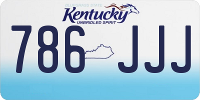 KY license plate 786JJJ