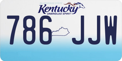 KY license plate 786JJW