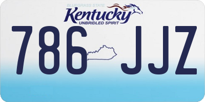 KY license plate 786JJZ