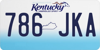 KY license plate 786JKA