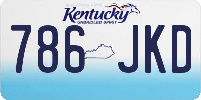KY license plate 786JKD