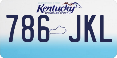 KY license plate 786JKL