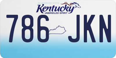 KY license plate 786JKN