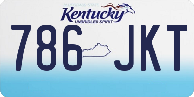 KY license plate 786JKT