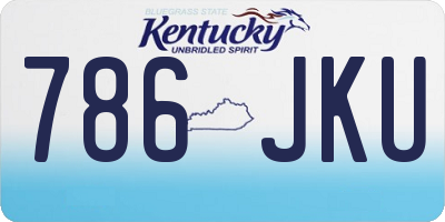 KY license plate 786JKU