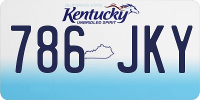 KY license plate 786JKY