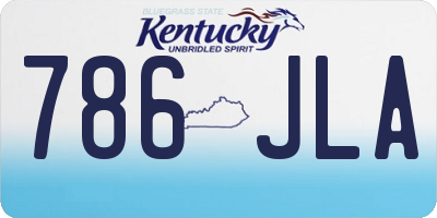 KY license plate 786JLA