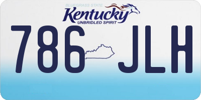 KY license plate 786JLH
