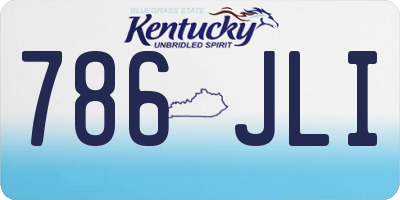 KY license plate 786JLI