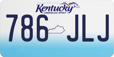 KY license plate 786JLJ